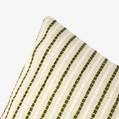 Funda de cojín beige y oliva Olan 45x45cm