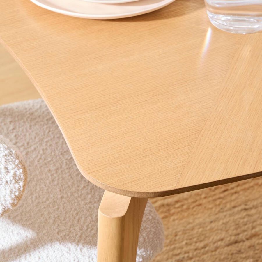 Mesa de comedor de madera Roven 180x90cm 