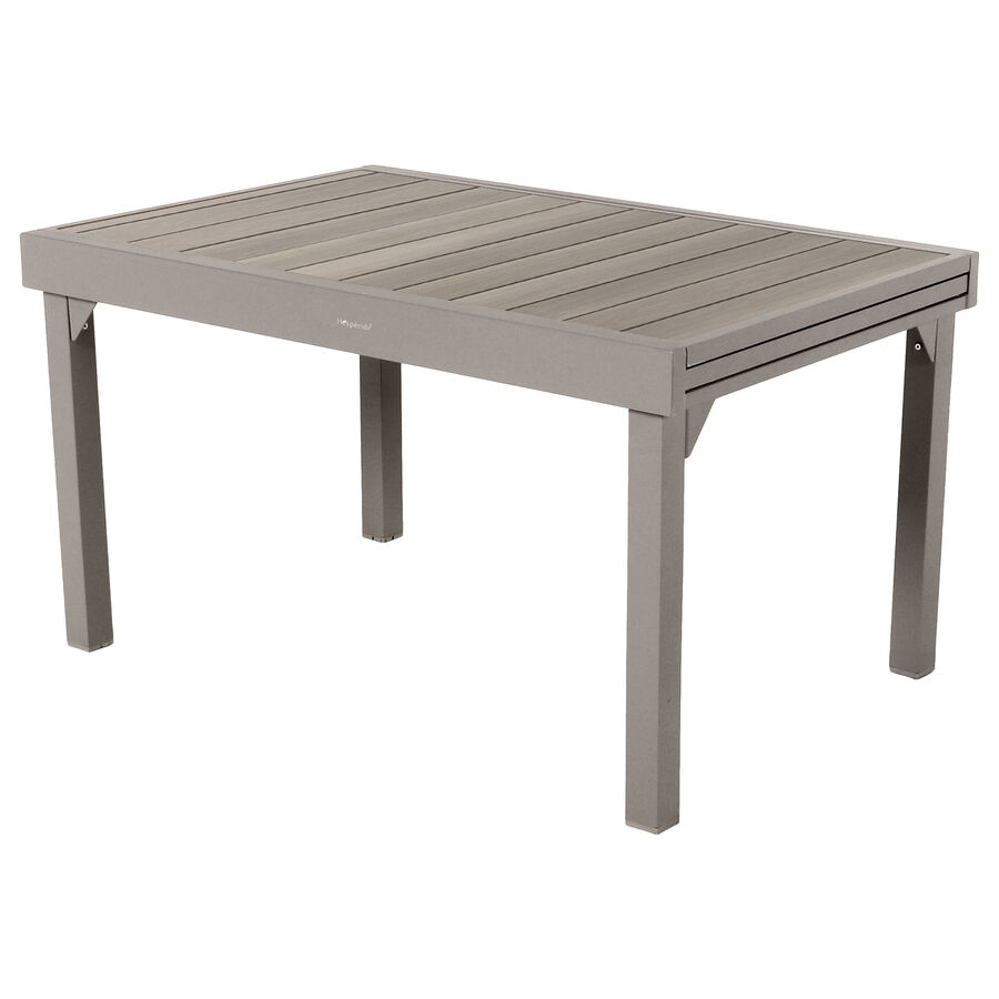 Mesa extensible gris de aluminio Palma 140/270x90cm