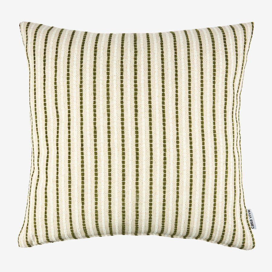 Funda de cojín beige y oliva Olan 45x45cm