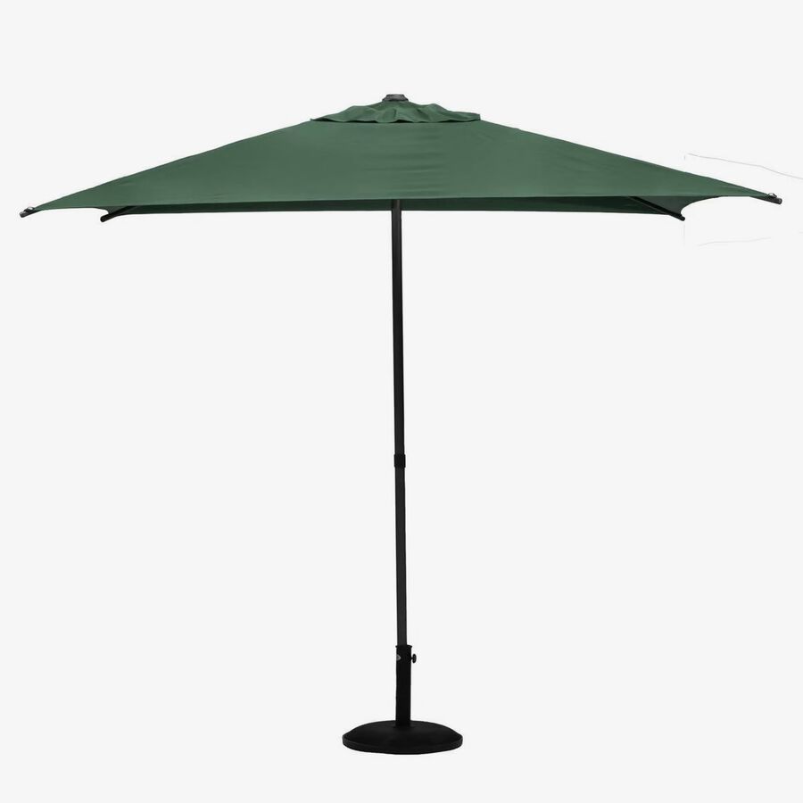 Parasol de acero inoxidable verde Sena 250x250cm