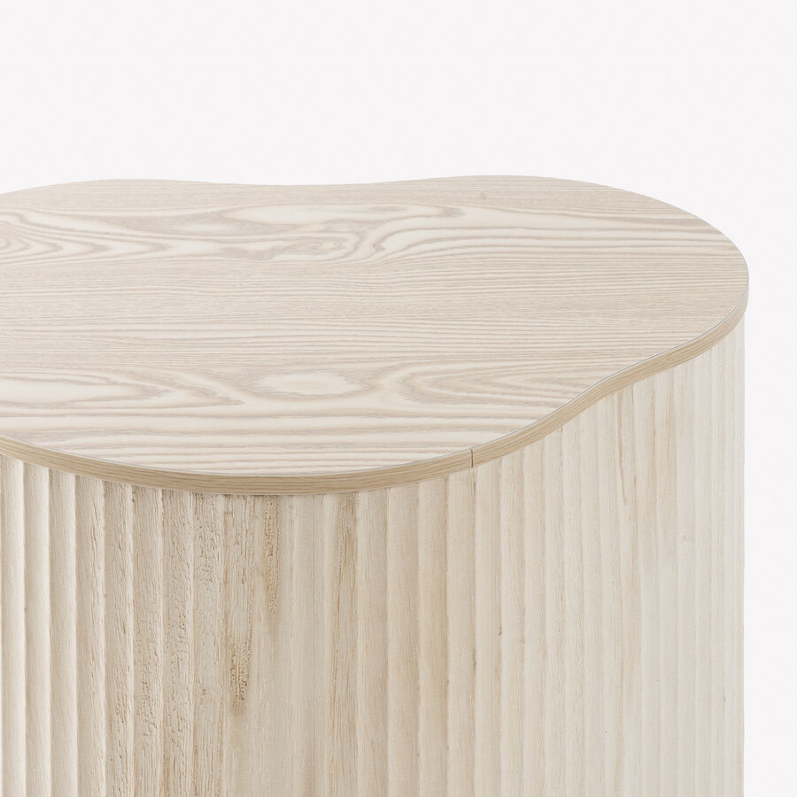 Mesa auxiliar de madera de paulownia 47x37x47,5cm