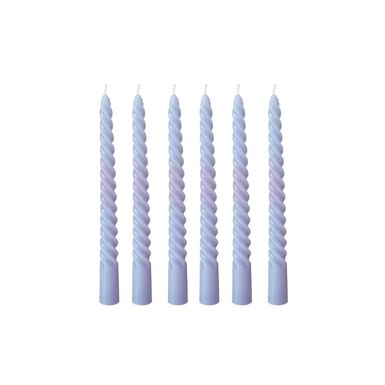 Set de 6 velas decorativas candelabro lila Ø2x20cm