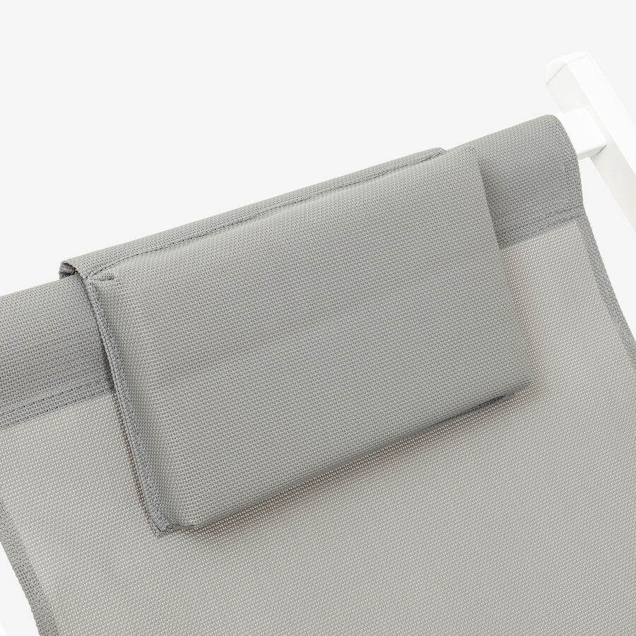 Hamaca reclinable de aluminio y textiline gris 104x58x76cm