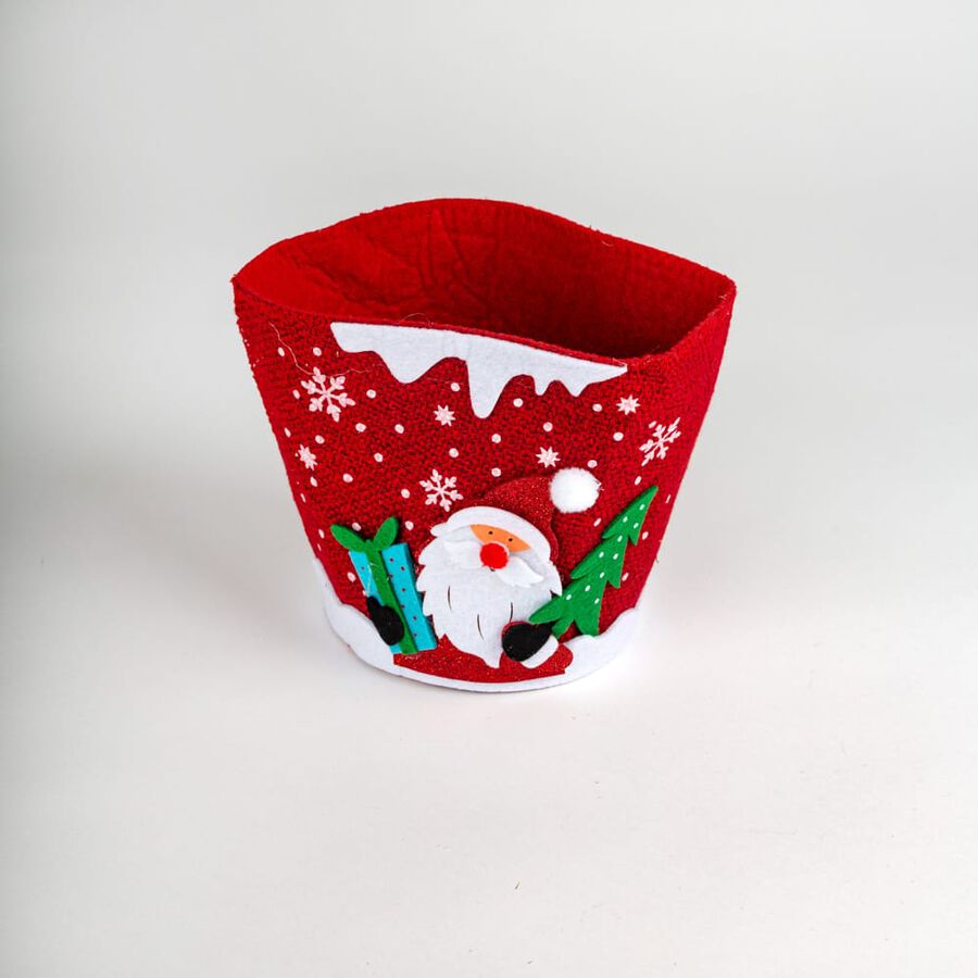 Bolsa de Navidad tipo cesta dise&ntilde;o Santa Claus 2 modelos