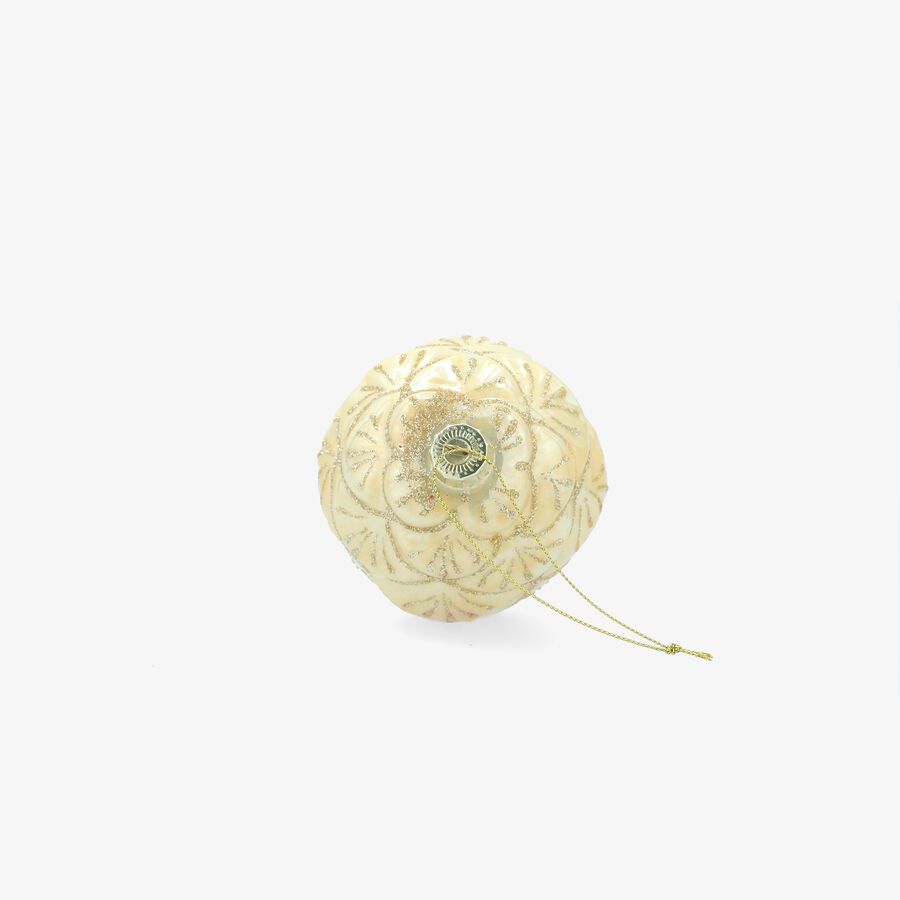 Bola de Navidad dorada nacarada de cristal &Oslash;8cm