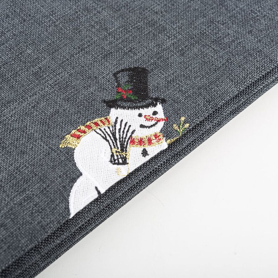 Servilleta gris muñeco nieve 45x45cm