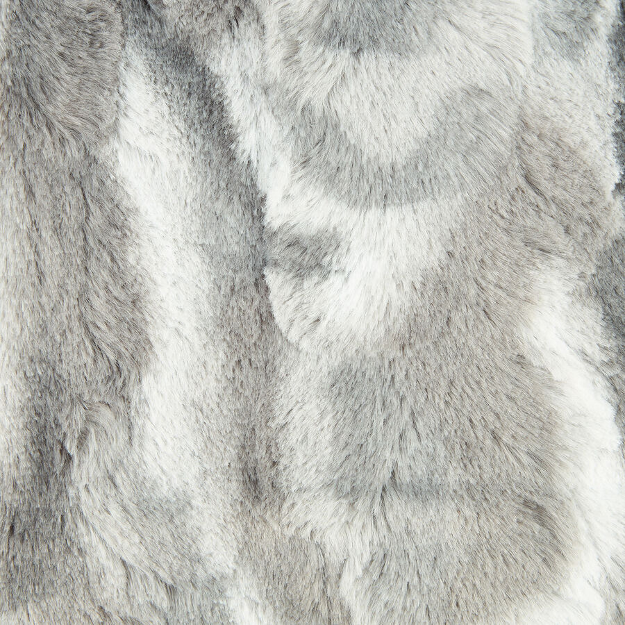 Funda de cojín de pelo gris 45x45cm