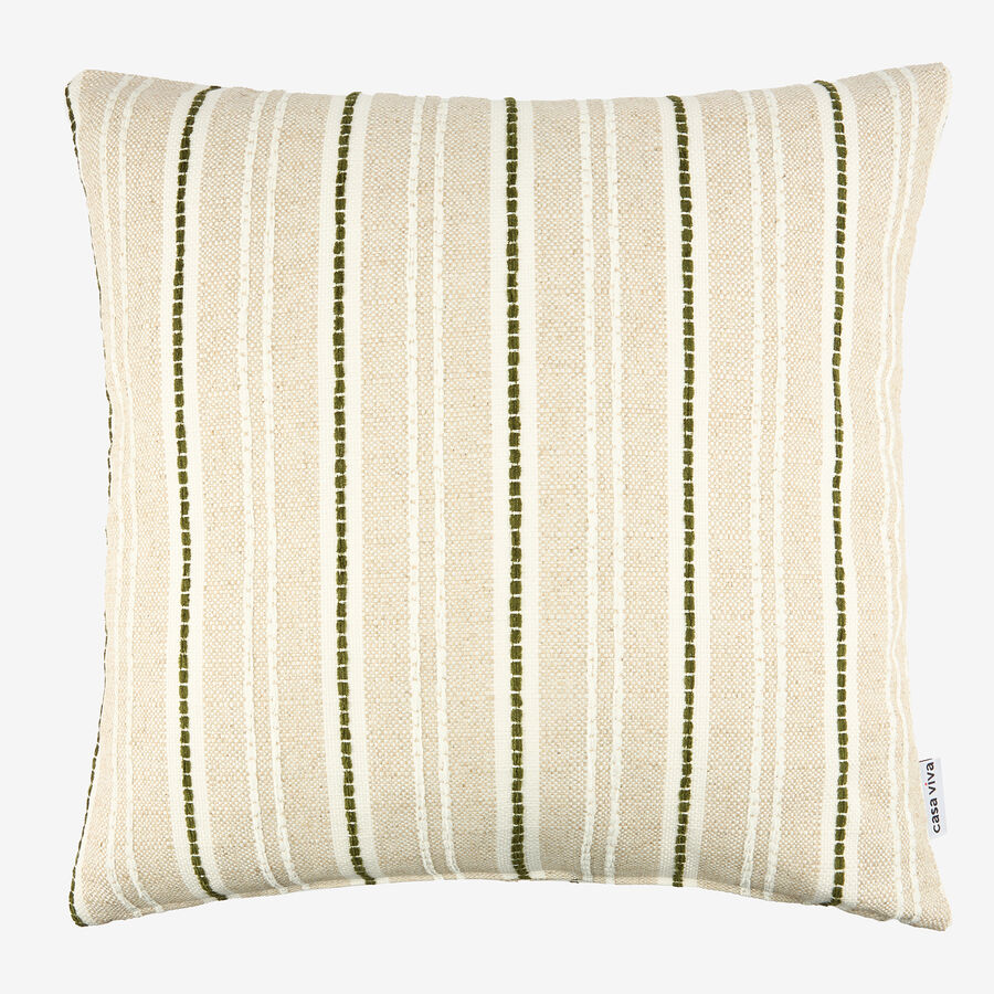 Funda de coj&iacute;n beige y oliva Jarfa 45x45cm