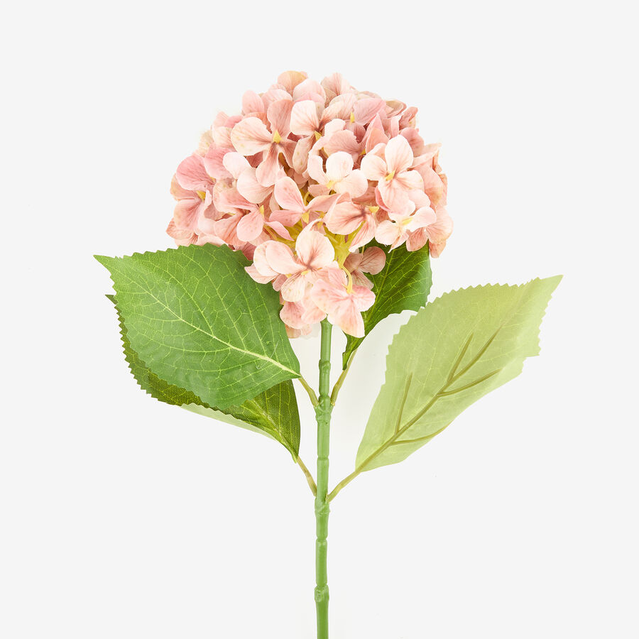 Flor artificial hortensia salmón 66cm