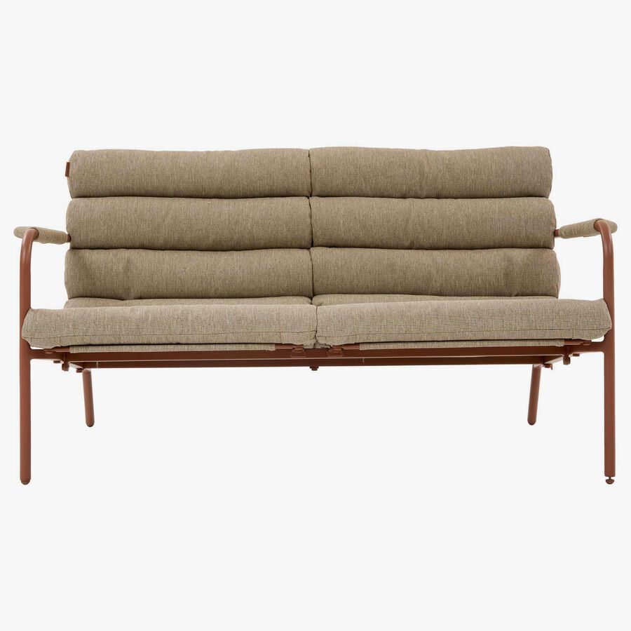 Conjunto de jard&iacute;n para 4 personas de acero caoba Solani