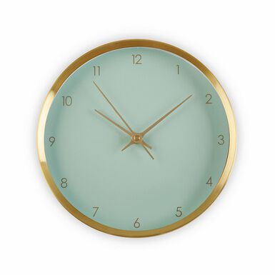 Reloj de pared verde Ø26cm