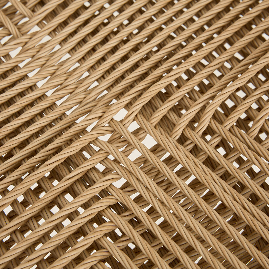 Silla de jard&iacute;n de aluminio y rat&aacute;n sint&eacute;tico Florida 56x60x78cm