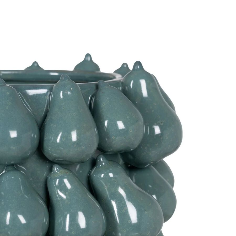 Jarrón de cerámica azul Peras 26,70x26,70x40cm