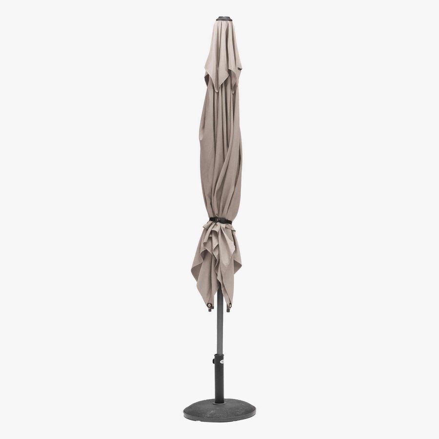 Parasol cuadrado inclinable de acero beige Sorya 242x242x229cm