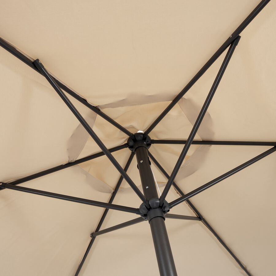 Parasol de aluminio color crema Arucas 3m