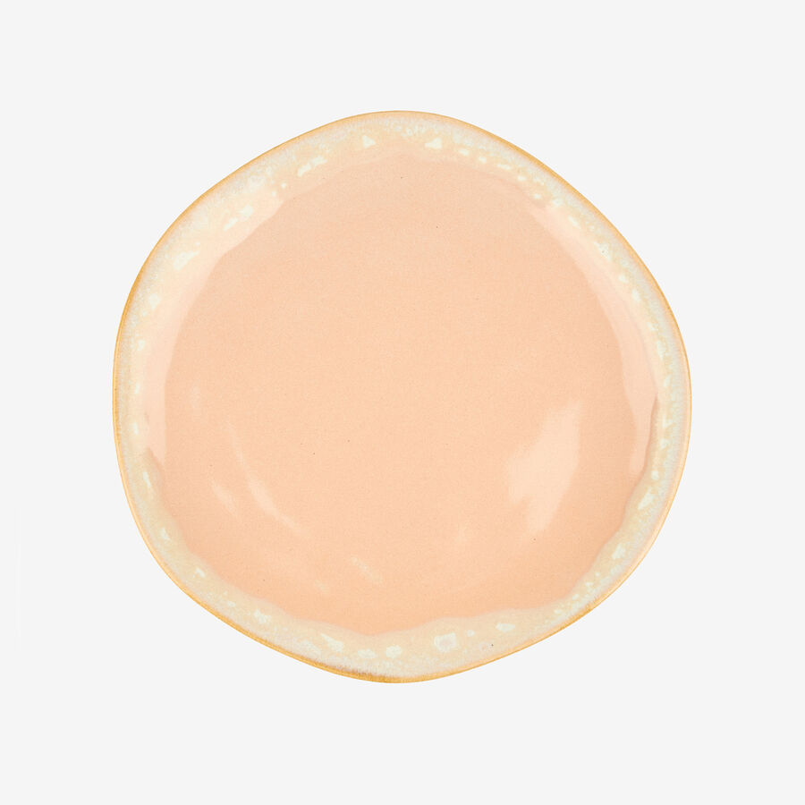 Plato de postre de gres beige Amelie Ø20cm