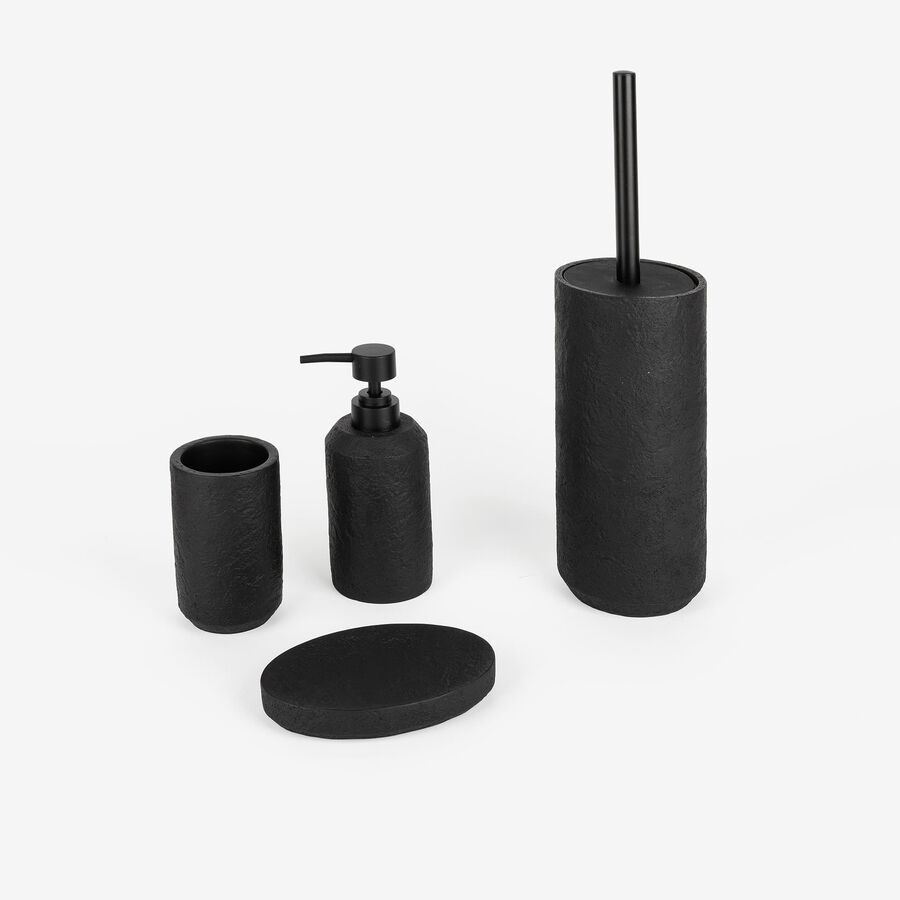 Vaso portacepillos de resina negro Fito 11c
