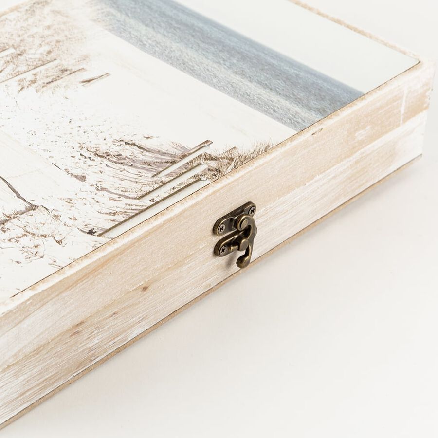 Caja cuelga llaves de madera Playa