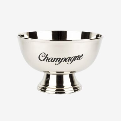 Cubitera de aluminio plateado con pie &Oslash;31,5x20cm