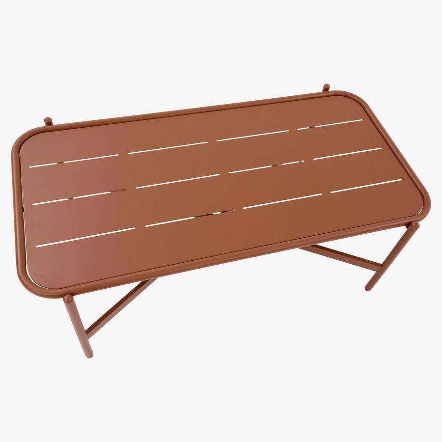 Conjunto de jard&iacute;n para 4 personas de acero caoba Solani