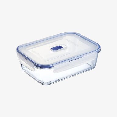 T&aacute;per de vidrio rectangular herm&eacute;tico Purebox Luminarc 22x17x7,8cm - 197cl
