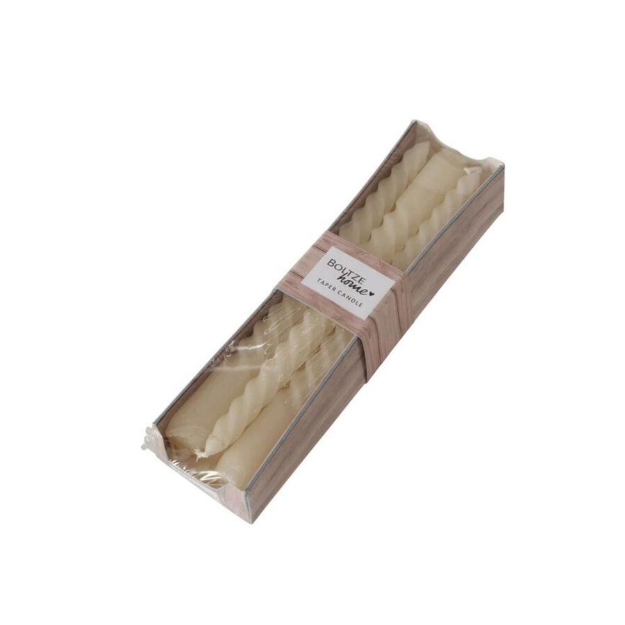 Set de 6 velas decorativas candelabro crema Ø2x20cm