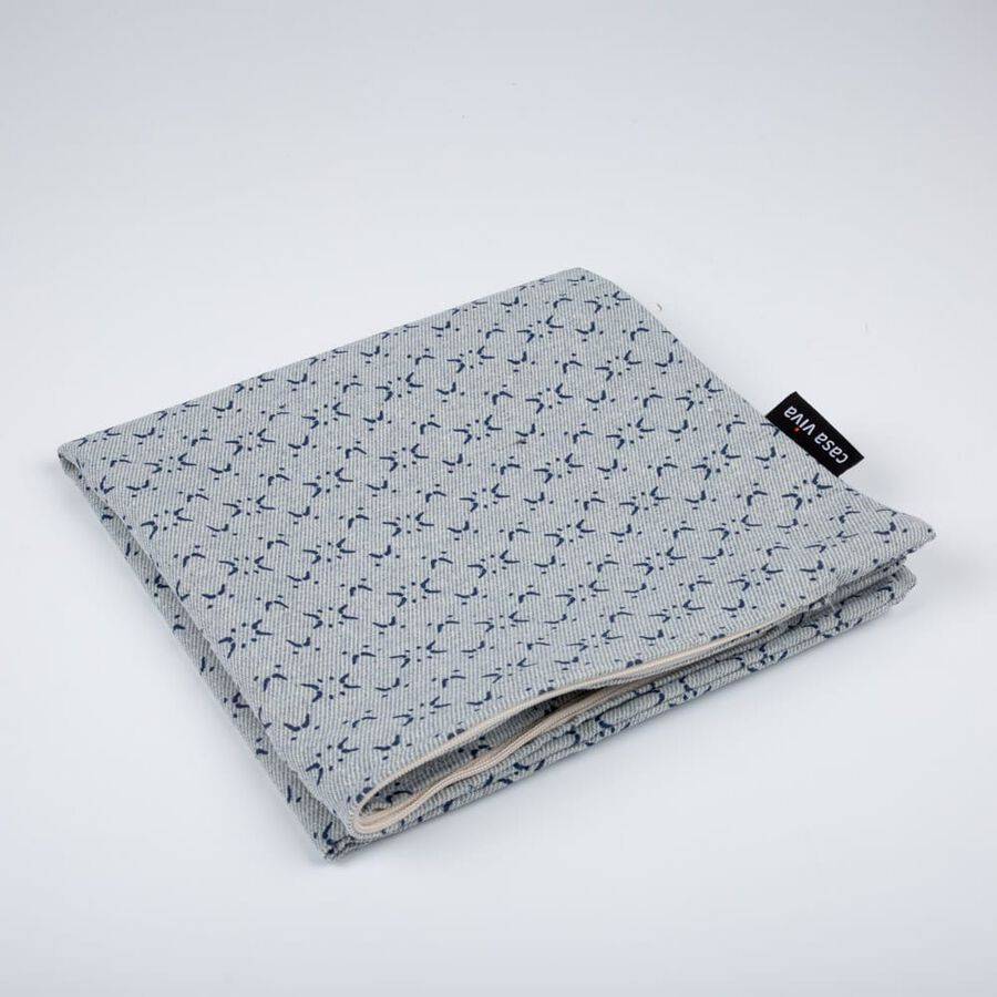 Funda de coj&iacute;n de algod&oacute;n azul Caney 45x45cm