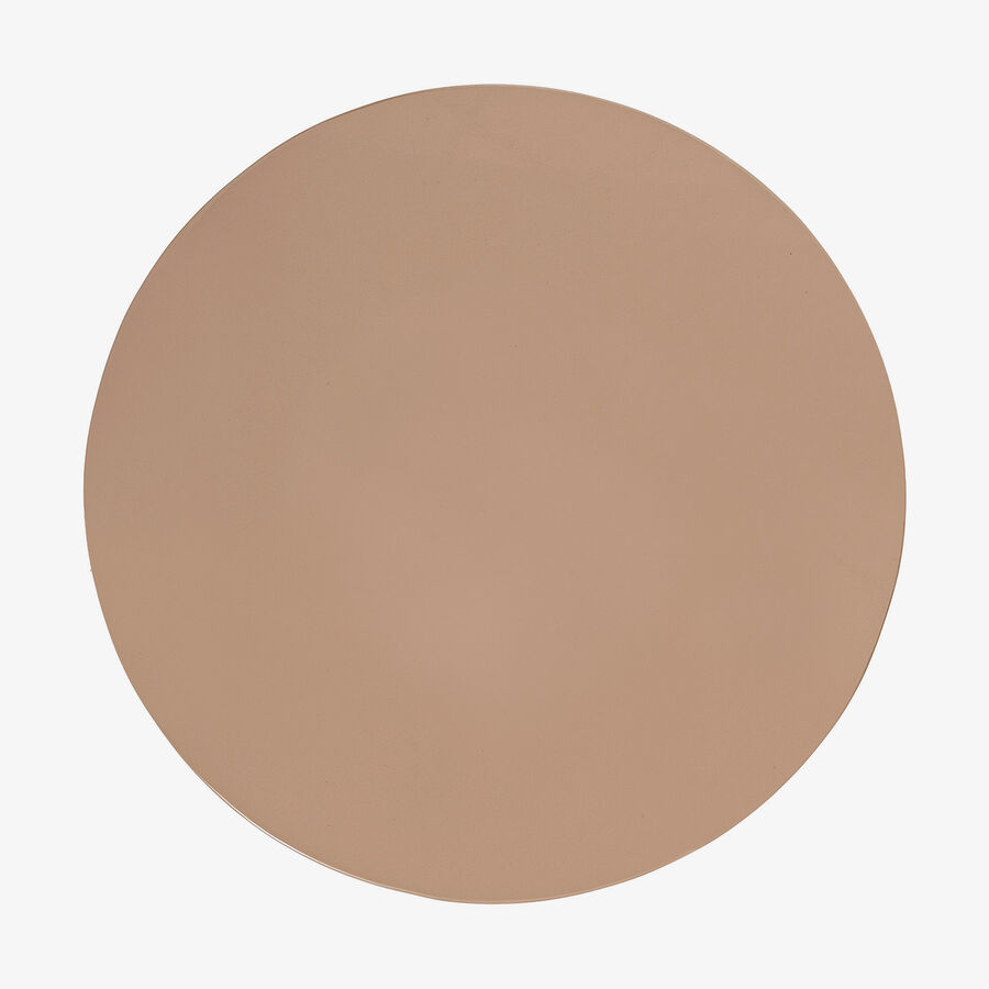 Mesa auxiliar de metal beige Totem &Oslash;38cm