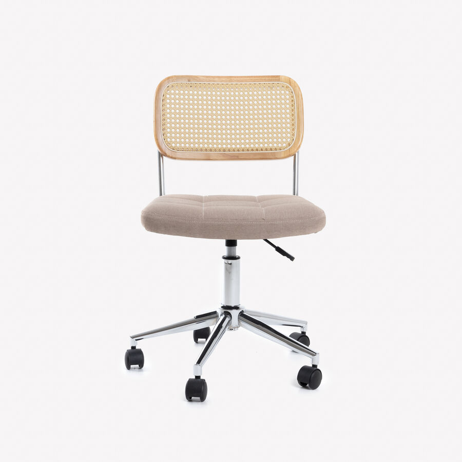 Silla de oficina beige Midano 55x75x41cm
