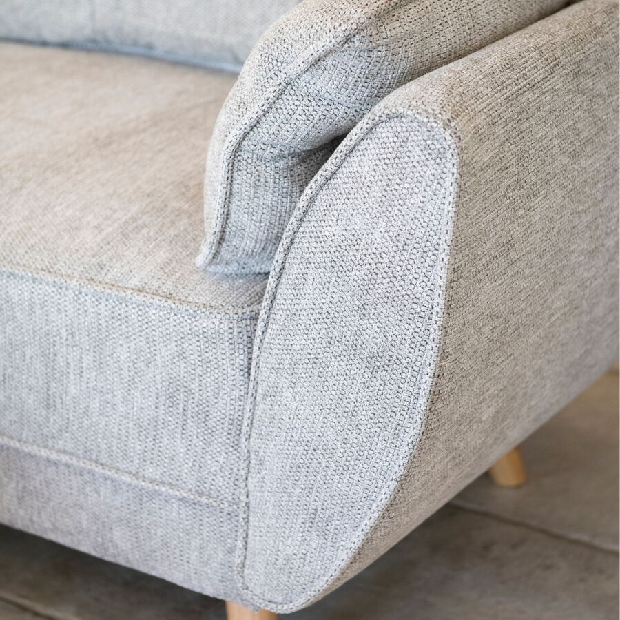 Sofá cama de 3 plazas gris Fules 212x85x85cm