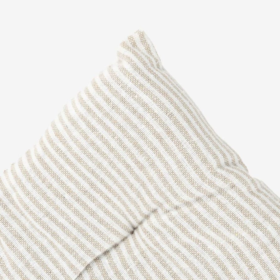 Coj&iacute;n de silla de algod&oacute;n con rayas beige Stripes 40x40cm