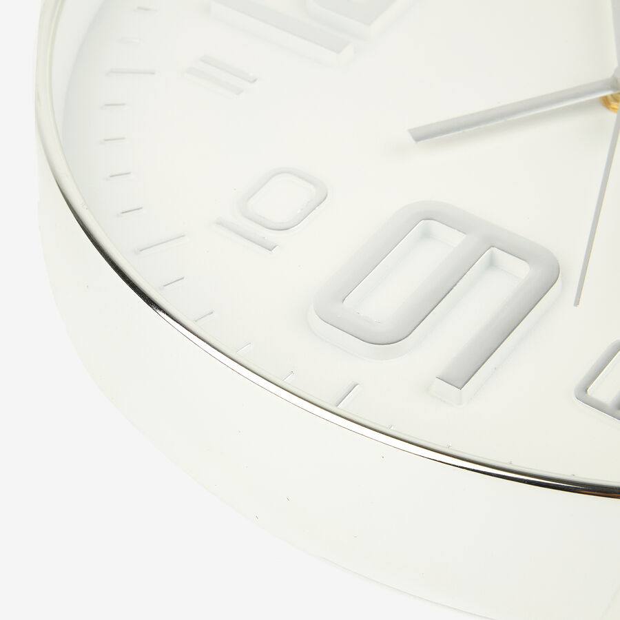 Reloj de pared plateado Unequal Ø30cm