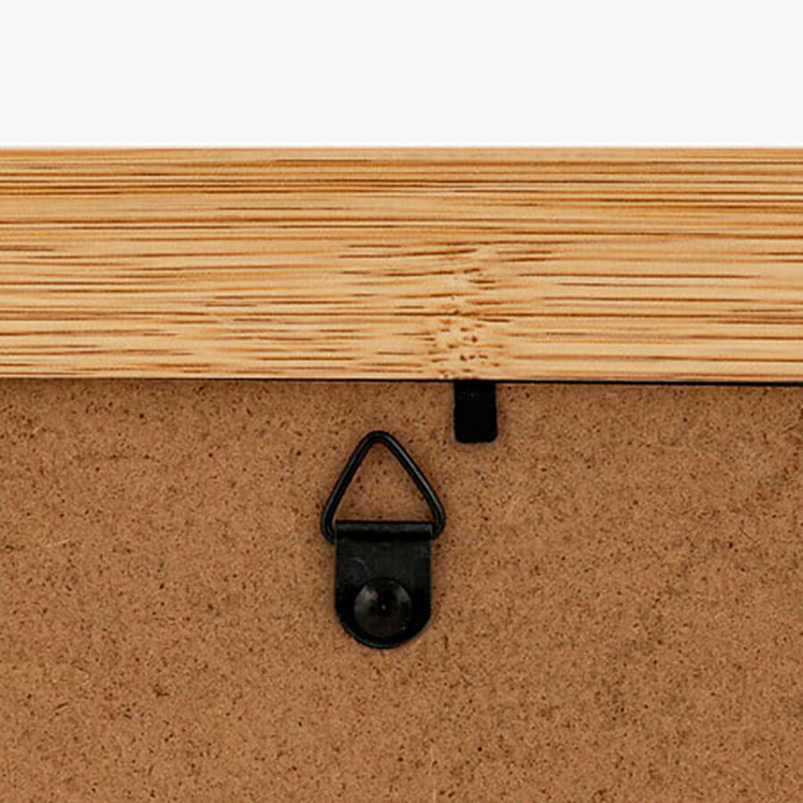 Marco de fotos de madera MDF con tela beige Elit 13x18cm