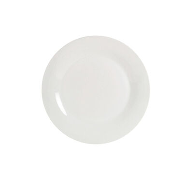 Plato de postre de porcelana blanca Basic Ø19cm