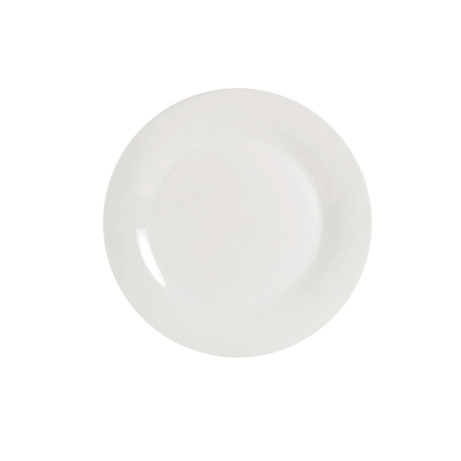 Plato de postre de porcelana blanca Basic Ø19cm
