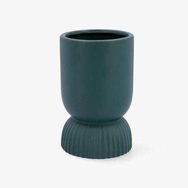 Jarron de cer&aacute;mica verde Column 11x11x18,5