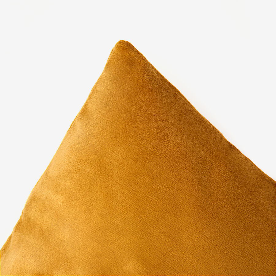 Funda de coj&iacute;n velvet ocre 30x45cm