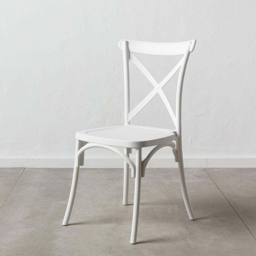 Set de 4 sillas de comedor blanco Cassie 48x43x91cm