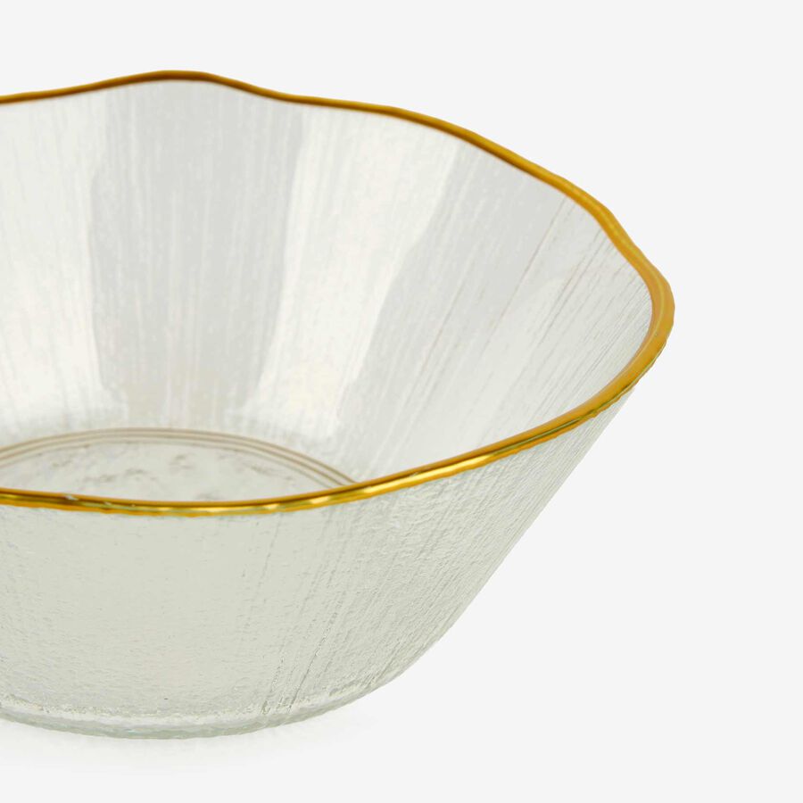 Bol de cristal con filo dorado de 15cm