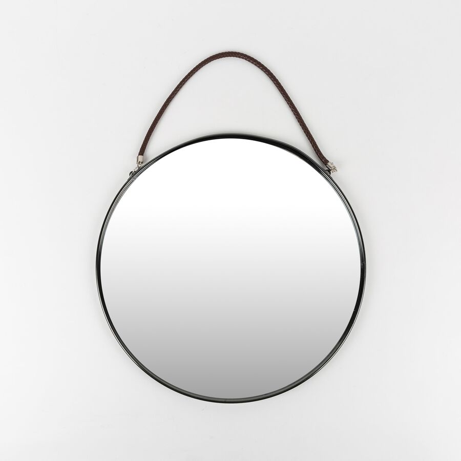 Espejo redondo negro Jan Ø38cm
