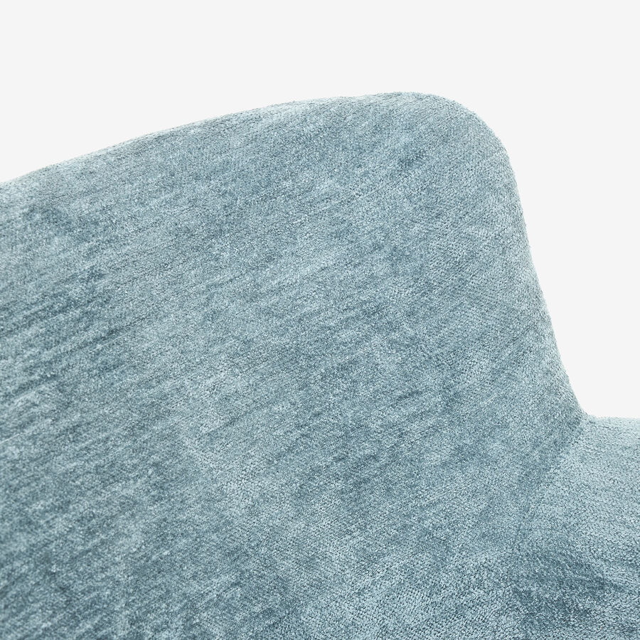 Butaca de terciopelo azul Aurora 79x75x79cm Clau&Chloe