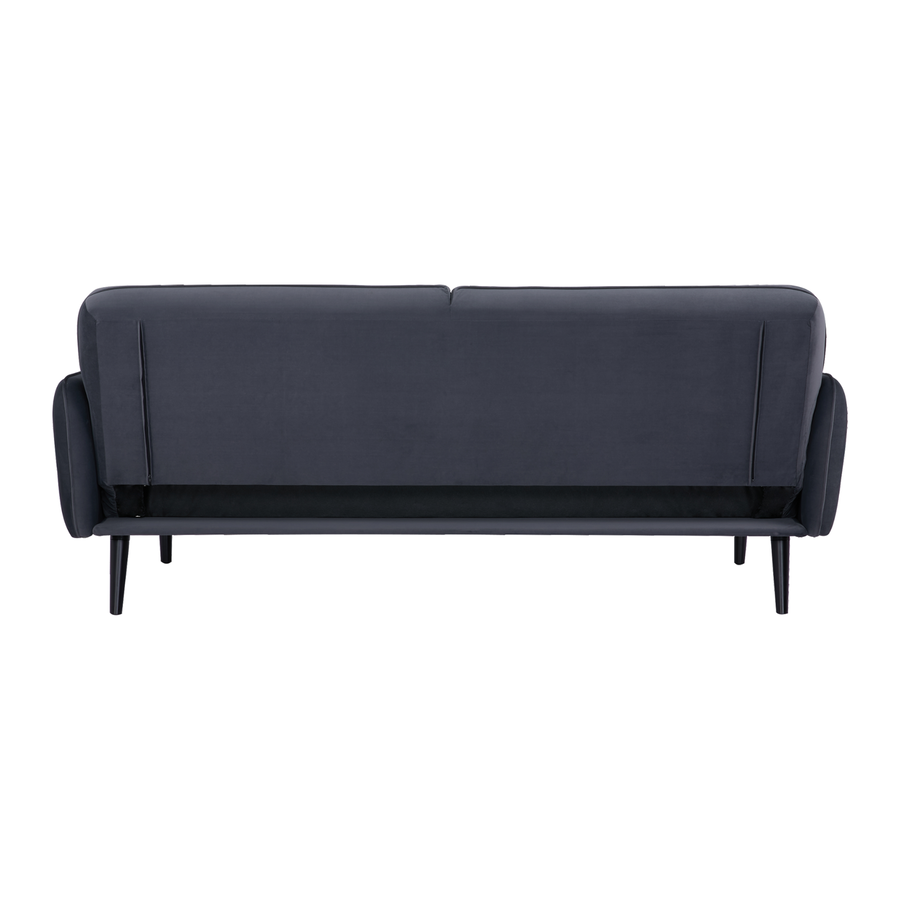 Sof&aacute; cama de 3 plazas velvet gris Ibai 198x87x83cm