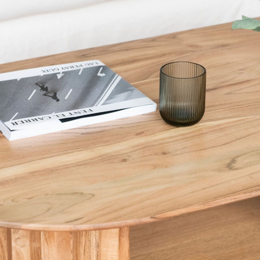 Mesa de centro de madera de acacia Mumbai 120x63x35cm Clau&Chloe