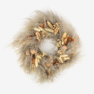 Corona decorativa flores secas Ø38cm