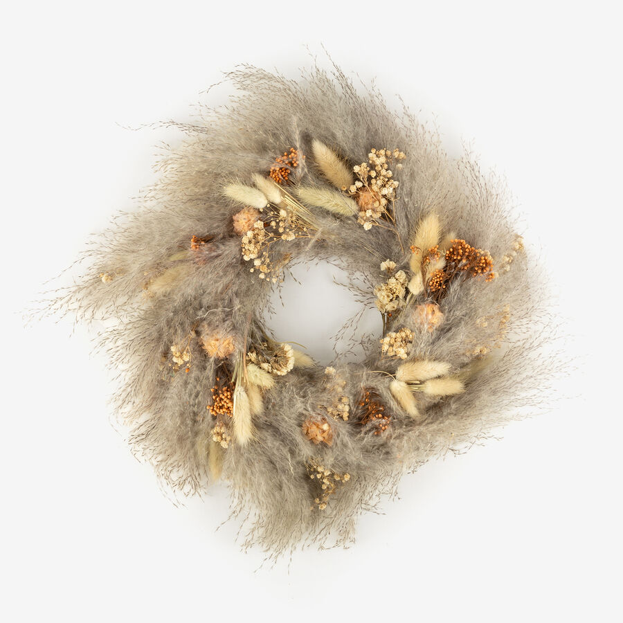 Corona decorativa flores secas Ø38cm