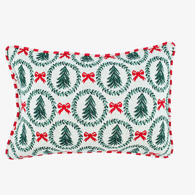 Funda de coj&iacute;n con coronas navide&ntilde;as Merry 50x35cm