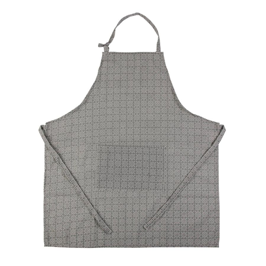 Delantal de poliéster estampado gris