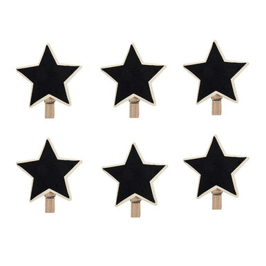 Set de 6 pinzas de pizarra Estrella 5,5cm
