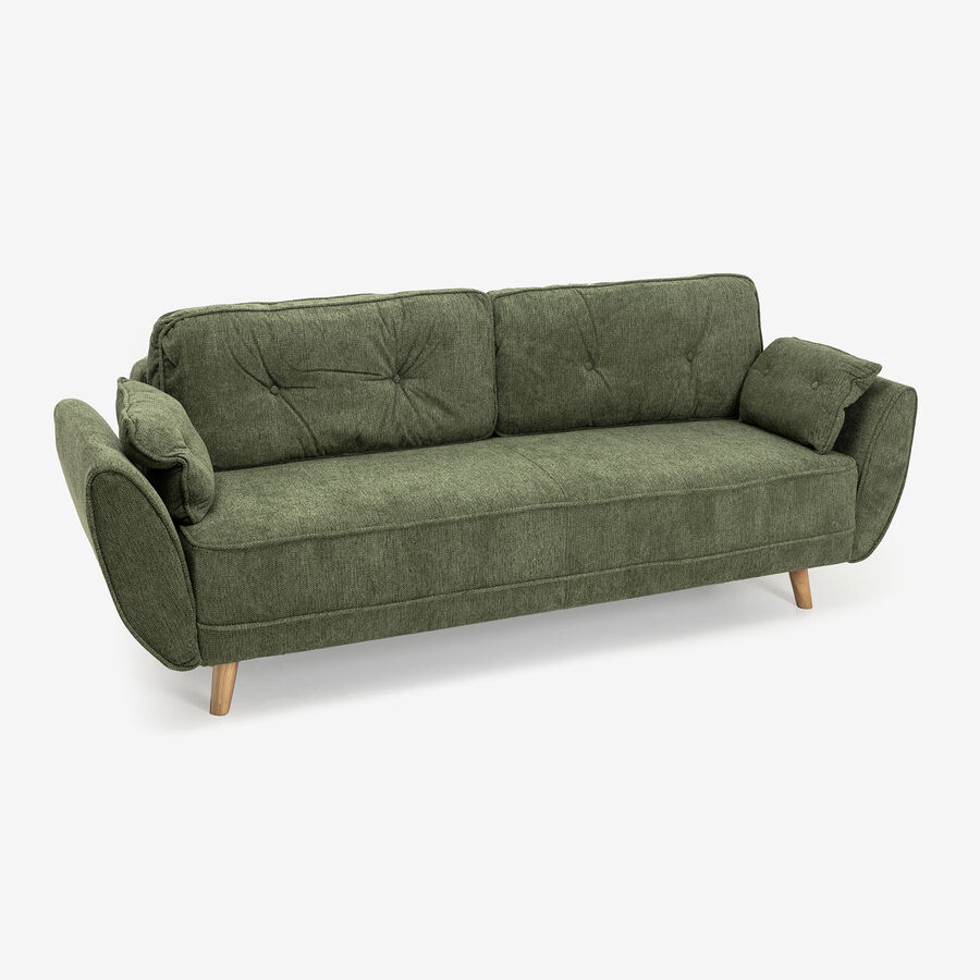 Sof&aacute; cama de 3 plazas verde Fules 212x85x85cm